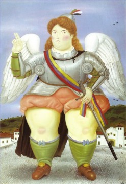 Fernando Botero Painting - El Arcángel Gabriel Fernando Botero